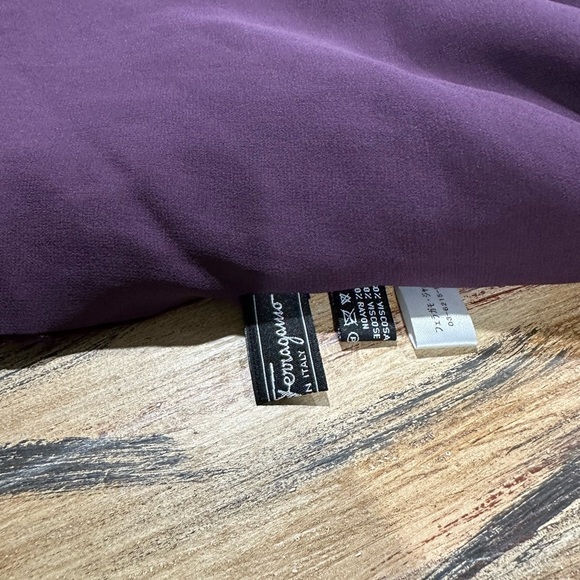 Salvatore Ferragamo Purple Velvet Scarf - Picture 6 of 8